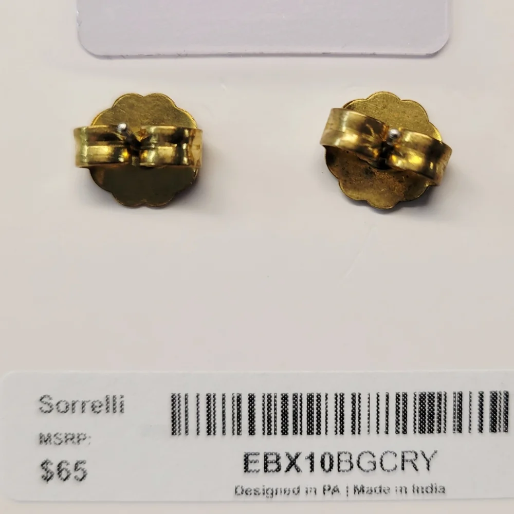 Sorrelli Gold Crystal Earrings - Picture 4 of 5